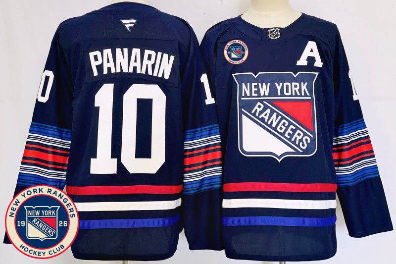 Men New York Rangers 10 Panarin Blue Fanatics 2025 NHL Jersey style 3